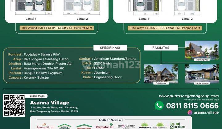 Di Jual Rumah Tumbuh/Modern Tropical 2 Lt & 3 Lt Lengkap Dengan Fasilitas, Nempel Bsd- Tangsel 2