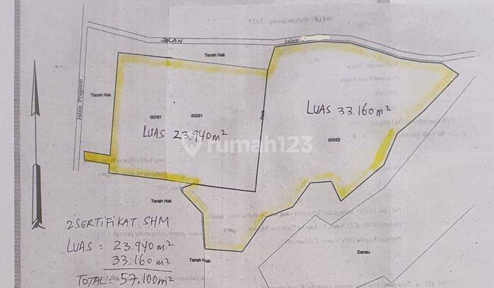 Dijual Tanah Penajam IKN, 5,7Ha, SHM 2