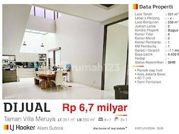 Dijual Rumah 2 Lantai Taman Villa Meruya Jakarta Barat Sangat Bagus Siap Huni Semi Furnished  2