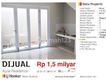 Dijual Murah Rumah 2 Lantai Ayna Residence Graha Raya Tangerang Selatan Semi Furnished Bagus Siap Huni Dekat Alam Sutera  2