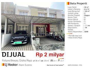 Dijual Rumah 2 Lantai Fortunr Breeze Graha Raya Tangerang Bagus Siap Huni  1