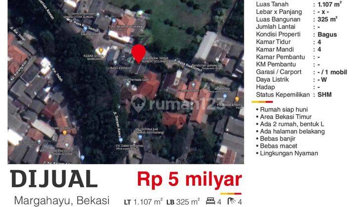 Dijual Rumah Margahayu Bekasi Timur, Bekasi Jawa Barat , Bagus Siap Huni 2