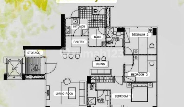 1Park Residence Unit 3+1Br Furnish Special Price Jarang Ada 2