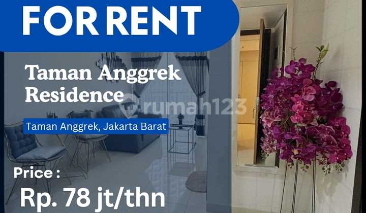Pool View Brand New Taman Anggrek Residence Unit 1Br Ff