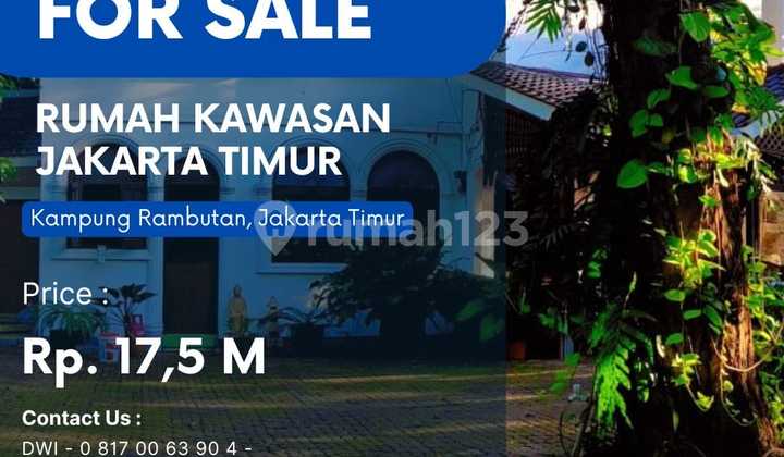 Di jual rumah di daerah Jakarta Timur, Kampung Rambutan Di jual rumah di daerah Jakarta Timur, Kampung Rambutan