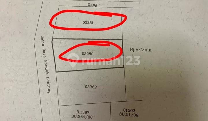 Dijual tanah di pondok betung raya bintaro plaza. 1