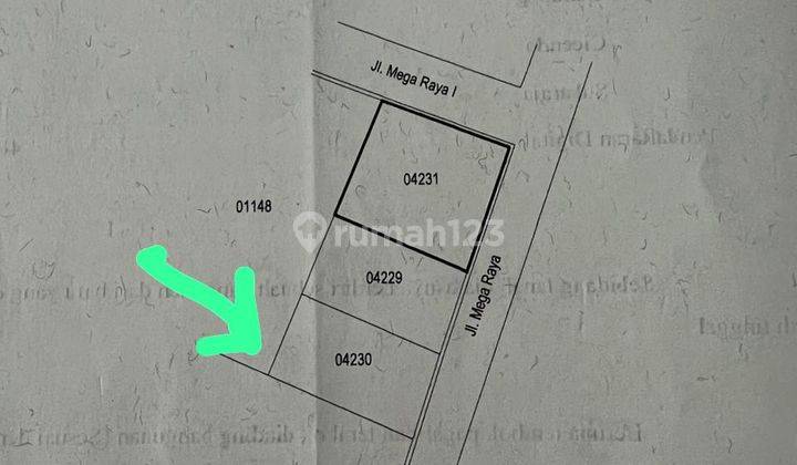 Tanah ideal dijual di Jl Megaraya Sukaraja 1