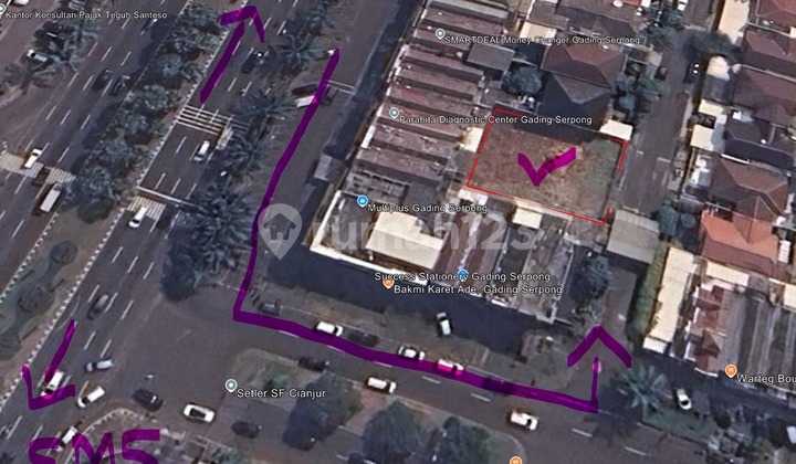 Kavling Gading Serpong Dijual Lokasi Strategis di Dekat Summarecon Mall Serpong,Dkt Tol,Bank dan Perkantoran