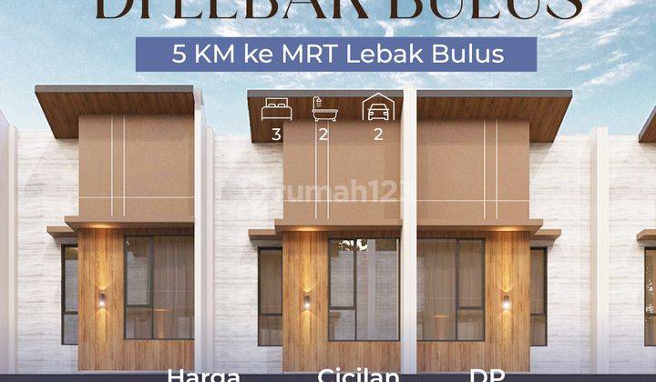 Rumah Cluster Full Fasum 2 Lantai Dekat Mrt Lebak Bulus Dp 0  1