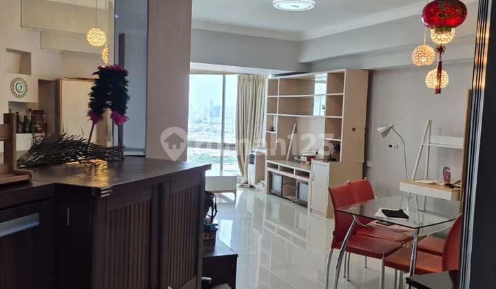 Kondo Taman Anggrek 2+1, 88m2, Very Best View/best Fengshui Karena Hadap Timur, Termurah Tinggal Retouch Apartemen Anselia 2 Kamar Tidur Semi Furnished 2