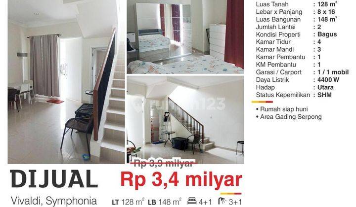 Harus Terjual Rumah Cluster Vivaldi, Symphonia Gading Serpong 2