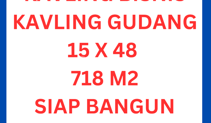 Kavling Bisnis Untuk Investasi Dan Bangun Gudang Workshop Office  1