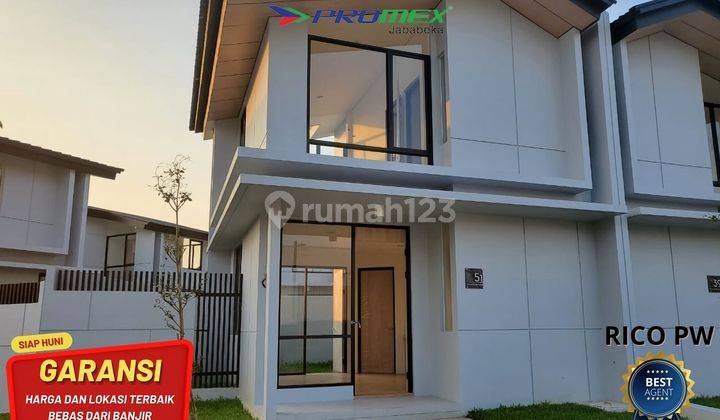 Jual Rumah Cepat Lippo Waterfront Cikarang Siap Huni Tanah Hook Luas 1