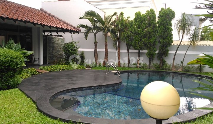 Big And Beautiful House At Cipete, South Jakarta, Perfect For Your Family, Is Ready To Rent