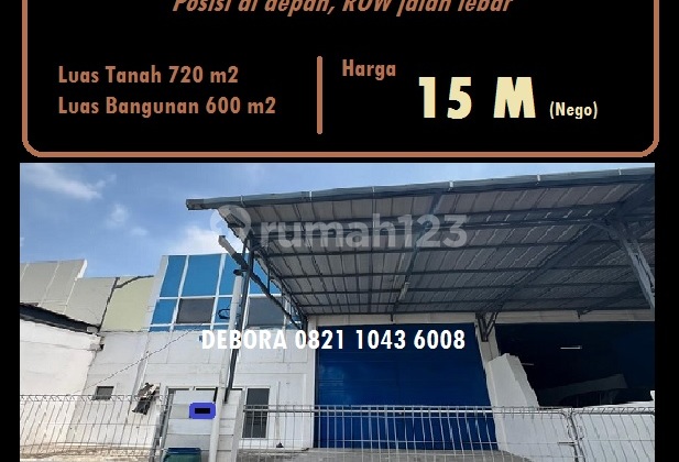 Gudang Tekno BSD, Front Location, 720 meters. Just survey first, price is still negotiable.