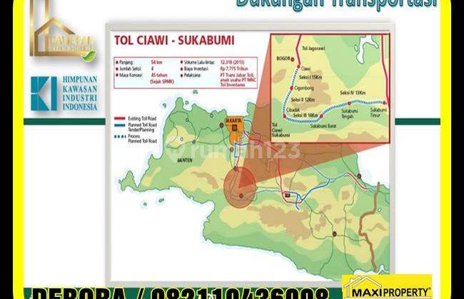 Gudang Kawasan Industri Sukabumi,bisa Industri,harga Terjangkau 5