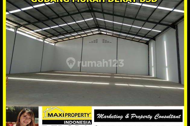 Gudang Industri Dekat Bsd, Inden 8 Bulan, Bebas Banjir,cont 40 Ft 9