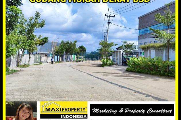 Gudang Industri Dekat Bsd, Inden 8 Bulan, Bebas Banjir,cont 40 Ft 18