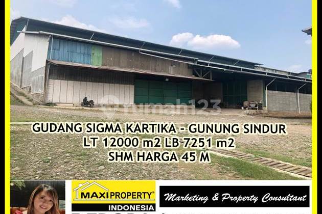Gudang Sigma Kartika Luas 1,2 Ha,container 40 Ft, Gunung Sindur 1