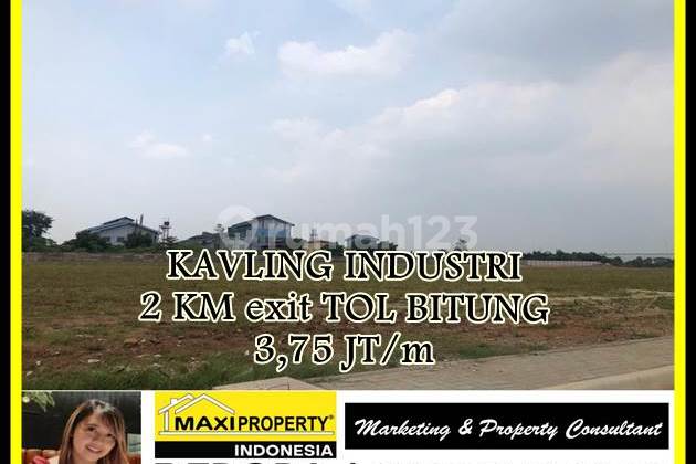 Tanah Industri 2 Km Exit Tol Bitung, Kawasan Rapi,container 40 Ft 6