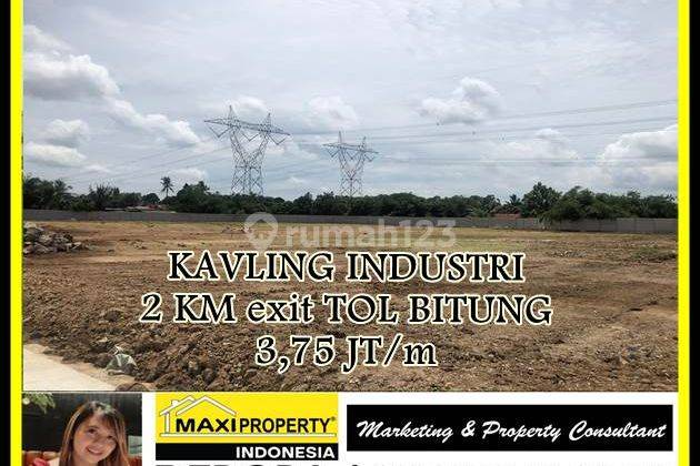 Tanah Industri 2 Km Exit Tol Bitung, Kawasan Rapi,container 40 Ft 8