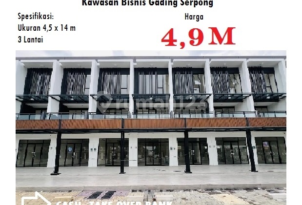 RUKO HAMPTON PROMINADE 3 LANTAI HARGA TERMURAH 