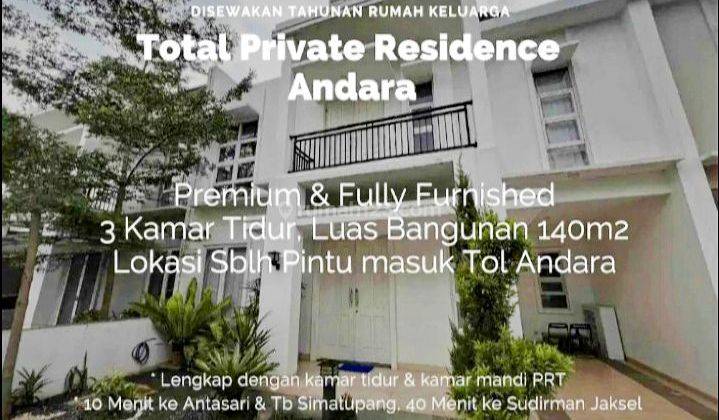 Rumah Sewa 2 lt Full Furnish Dalam Cluster Andara 2