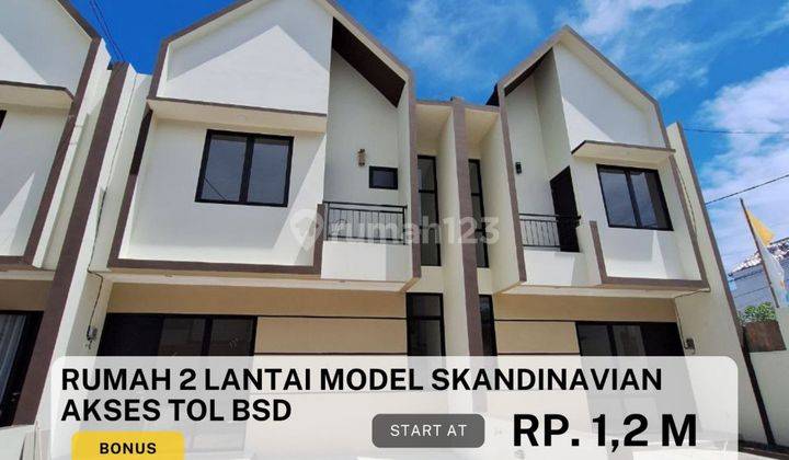 Dijual Rumah 2 Lantai Siap Huni Free Semua Biaya2 Akses Tol Bsd  1