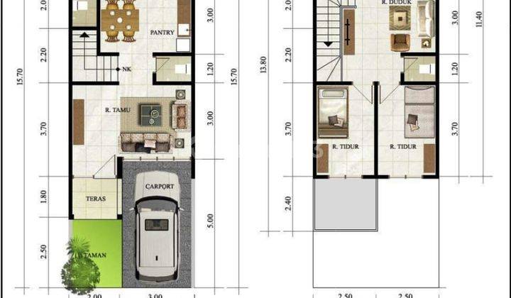 Rumah 2 Lantai di Jatikramat Siap Huni dekat Stasiun LRT Cikunir 2