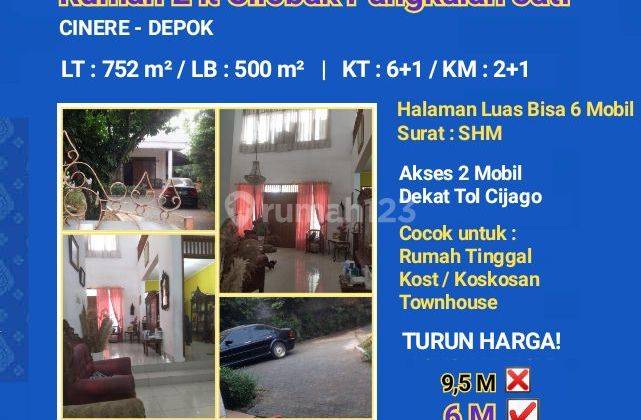 Turun Harga Rumah 2 Lantai Jl Cilobak Raya Pangkalan Jati, Cinere 1