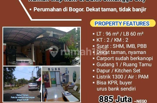 Rumah siap huni dekat TAMAN asri-nyaman Bukit Cimanggu City Bogor Rumah siap huni dekat TAMAN asri-nyaman Bukit Cimanggu City Bogor