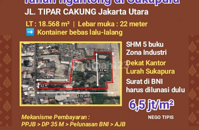 Tanah ngantong strategis Jl. Tipar Cakung kontainer lalu lalang 1