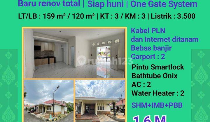 Rumah keren HOEK baru renov, di Limo. Kabel dan Internet ditanam 1