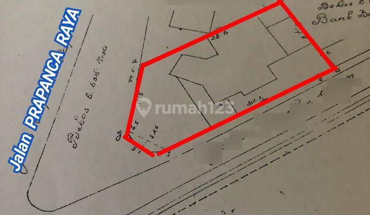 Di Bawah Njop. Hitung Tanah Saja Jl. Prapanca Raya + Rumah Lama 1