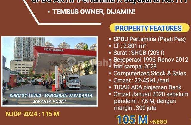 Jamin Tembus Ke Pemilik! 105 M Spbu Pertamina Pangeran Jayakarta 1