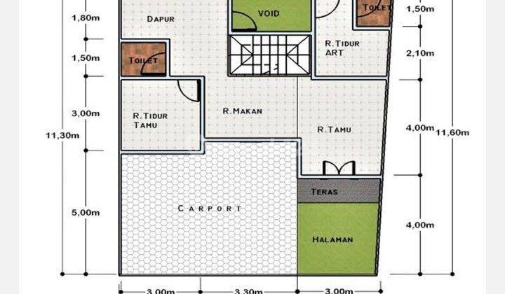 Tanah 110 m2 Jl. Veteran Duren Tiga, Bebas banjir, Tidak bising 2