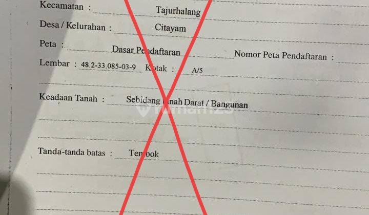 Rumah di Citayam. Akses jalan 1mbl. SHM. 2kamar. Harga murah 2