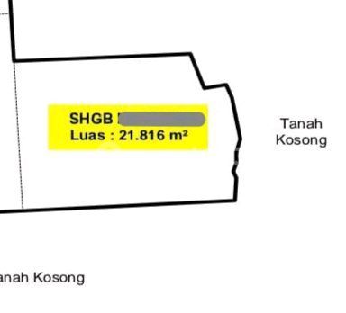 Tanah HGB 21816.0 m² di Daan Mogot