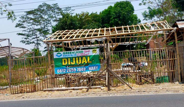 tanah pekarangan lokasi strategis jln.raya boyolali-jarinom 1