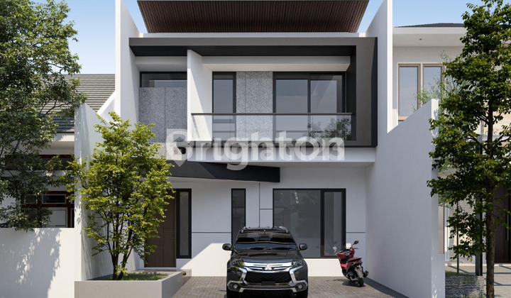 RUMAH MINIMALIS MANYAR JAYA SURABAYA ROW 3.5 MOBIL
