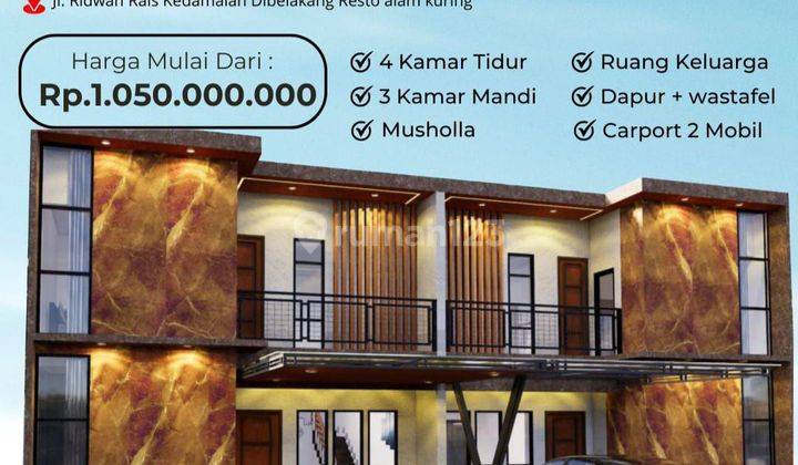 Rumah Dua Lantai Tengah Kota Skema Tanpa Bank 1