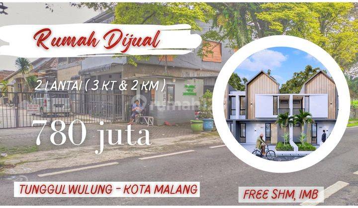 Rumah 2 Lantai dijual 780 juta Dekat Kampus di Malang 2