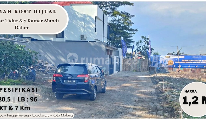 Dijual Rumah Kos di malang pinggir jalan tunggulwulung 6