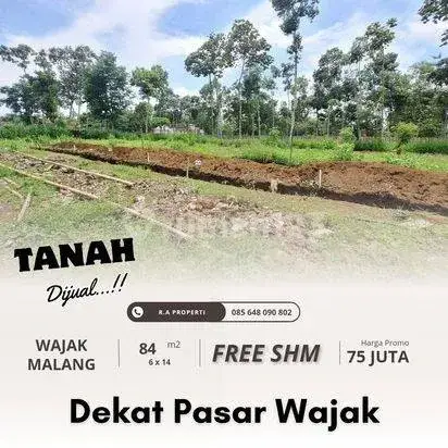 Tanah Siap Bangun Wajak, Luas Tanah 84m², Siap Bangun 1
