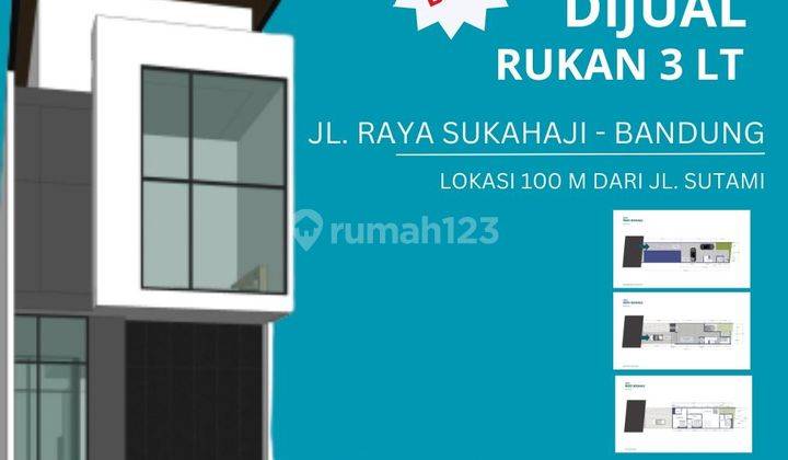 Ruko di Sukahaji Raya, Baru, 200m, SHM 3Lantai 1