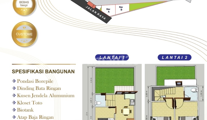 Rumah Murah Rumpin Bogor Perbatasan Tangerang, Dekat Stasiun 9