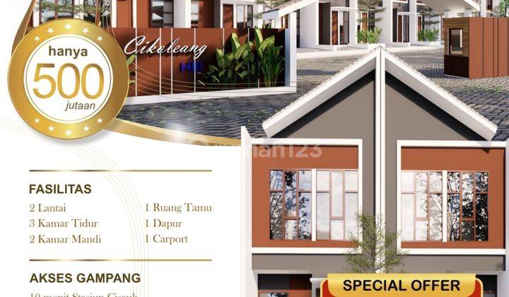 Rumah Murah Bsd 2 Lantai Di Perbatasan Tangerang Dekat Stasiun 1