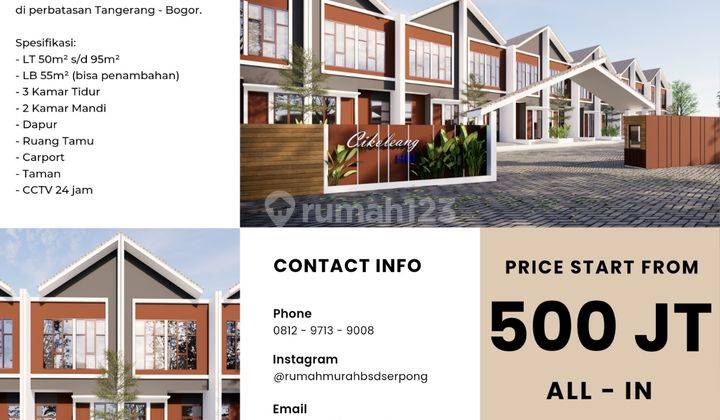 Rumah Murah Rumpin 2 Lantai 400 Jutaan Dekat Stasiun, Anti Banjir 4