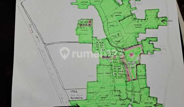 Tanah SHM 9.2 m2 Bogor Barat, Bogor Jl Soleh Iskandar lebar 53m2 akses jalan besar 3,5jt/m2