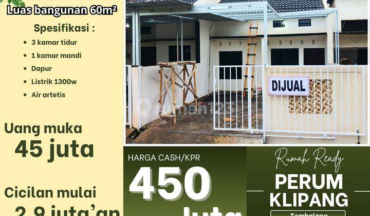 Rumah Ready 3 Kamar Tidur Paling Terjangkau Di Klipang, Bisa Kpr 1